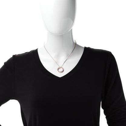 Cartier 18K Pink Gold 3 Diamonds LOVE Pendant Necklace 2 of 8