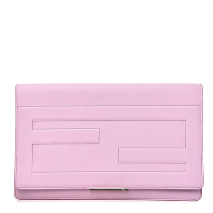 Fendi Vitello Flamingo Tube Macro Clutch Lavanda 1 of 8