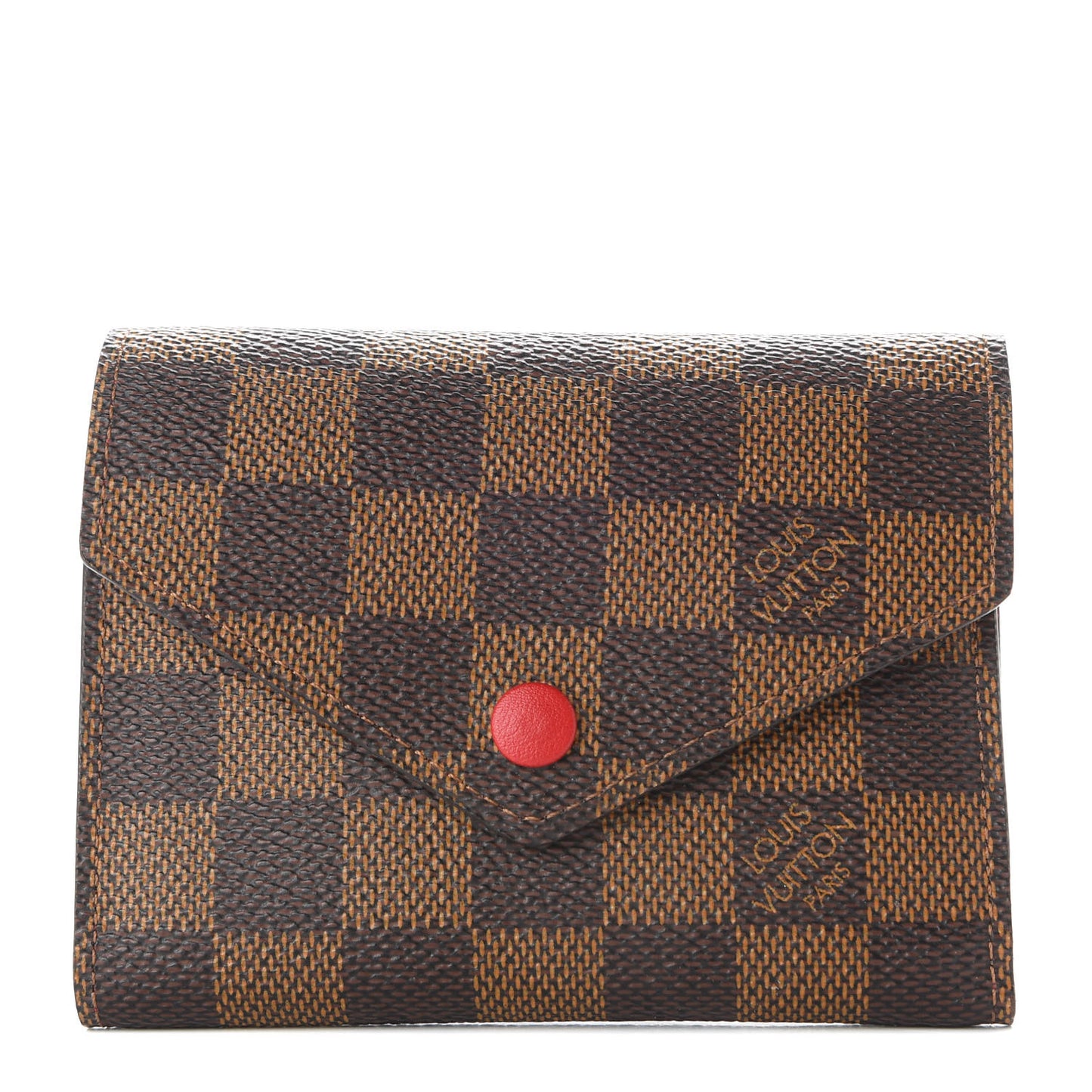 Damier Ebene Victorine Wallet Red