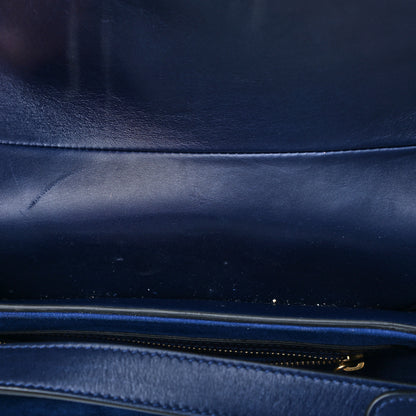 Christian Dior Calfskin Saddle Bag Blue 10 of 15