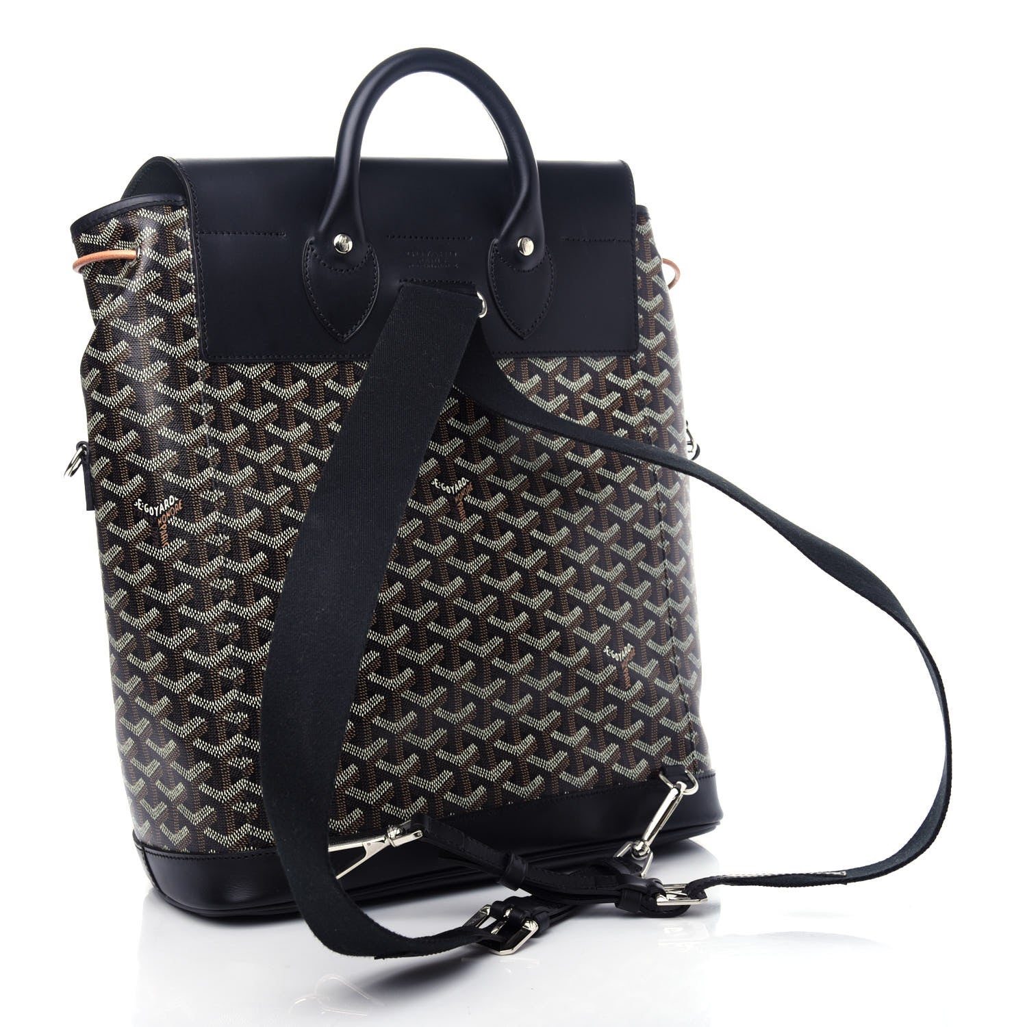 Goyard Goyardine Calfskin Alpin MM Backpack Black 3 of 10