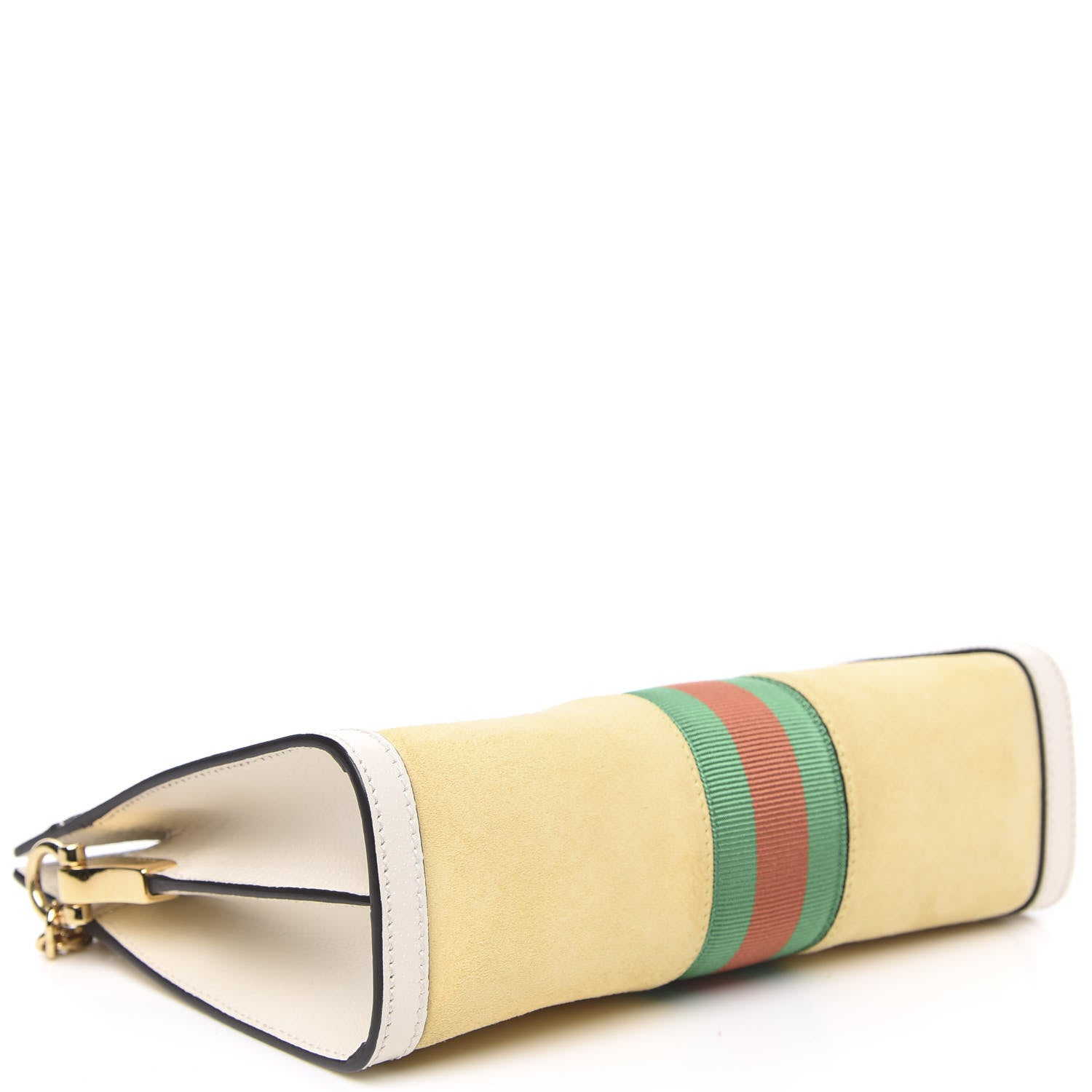 Gucci Suede Calfskin GG Web Small Ophidia Chain Shoulder Bag Burro New Mystic White 4 of 12