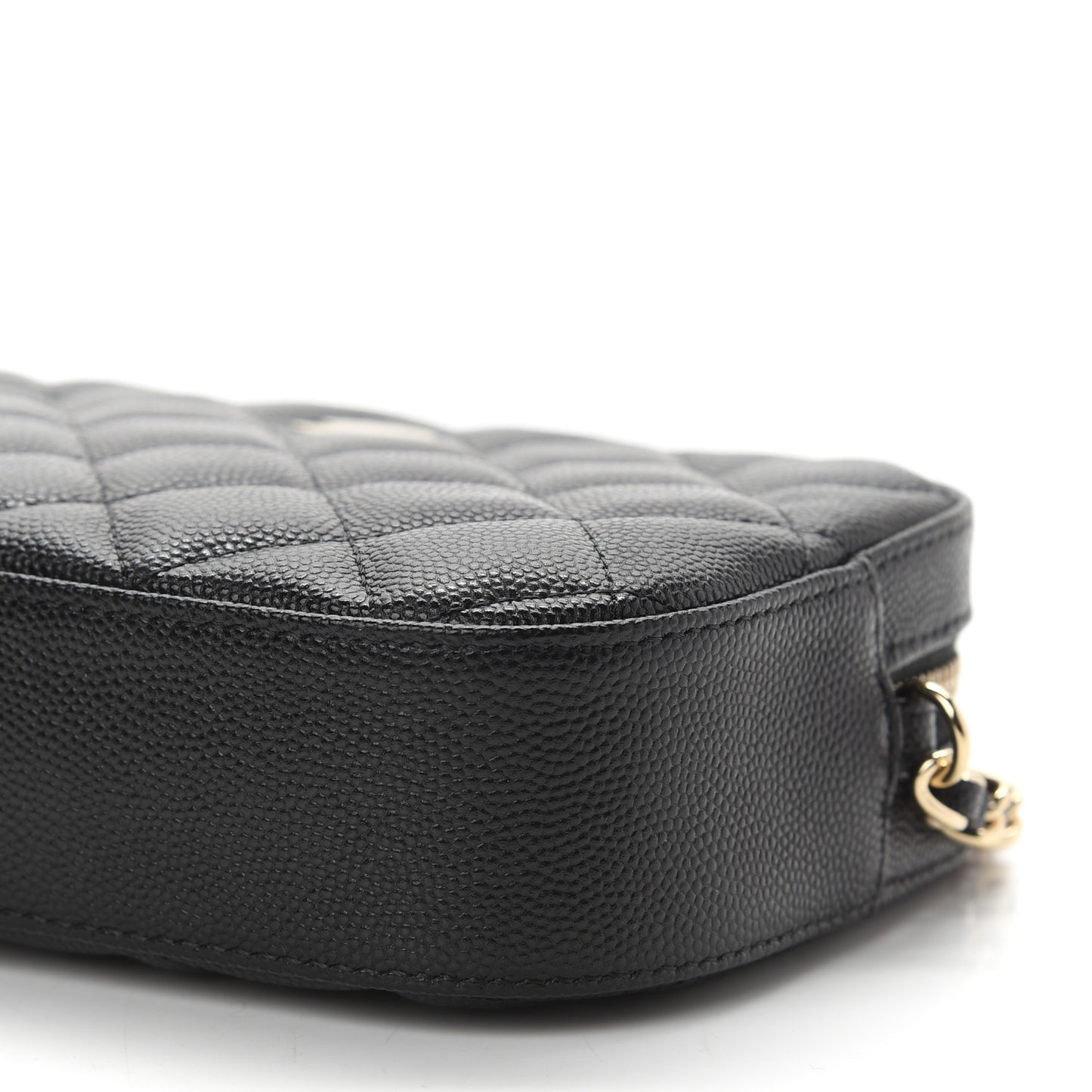Caviar Quilted Vanity With Chain Black