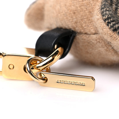 Burberry Cashmere House Check Thomas Bear Bag Charm Camel Gold 4 of 4