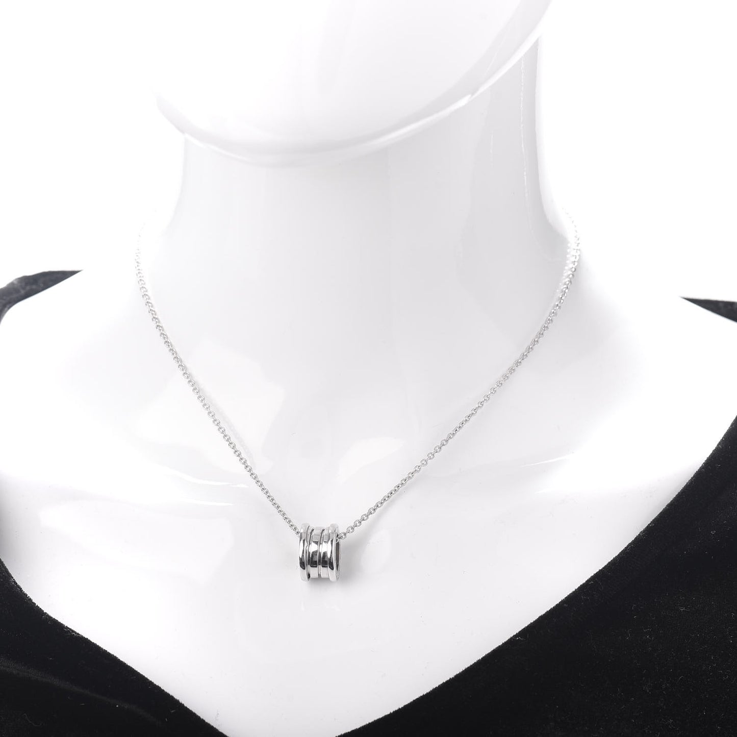 18K White Gold B.Zero1 Pendant Necklace