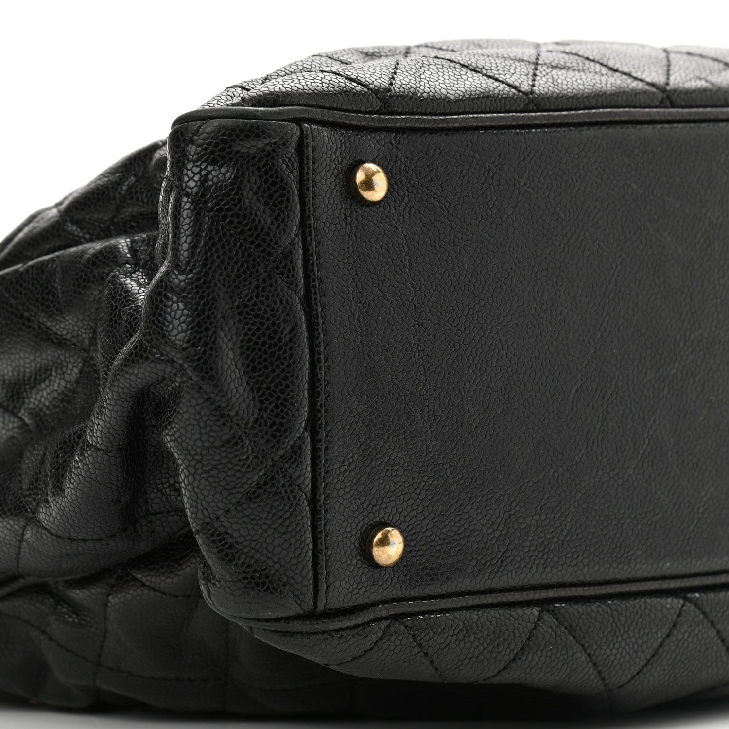 Chanel Glazed Caviar Quilted Small Shiva Tote Black 9 of 11