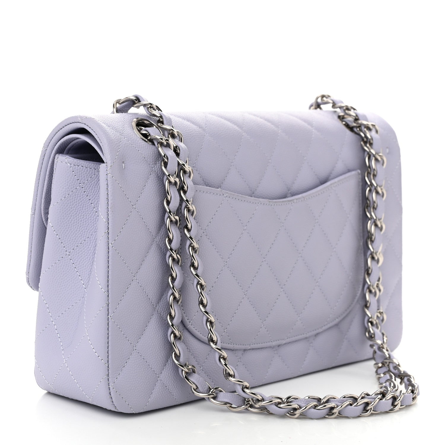Chanel Caviar Quilted Medium Double Flap Light Purple 3 of 11