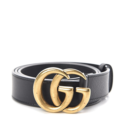 Gucci Calfskin Double G 30mm Belt 85 34 Black 1 of 5