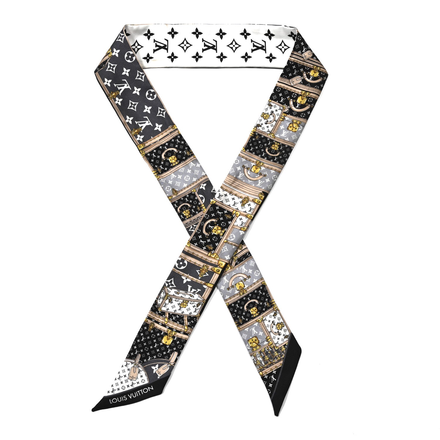 Louis Vuitton Silk Monogram Let's Go BB Bandeau Black 1 of 4