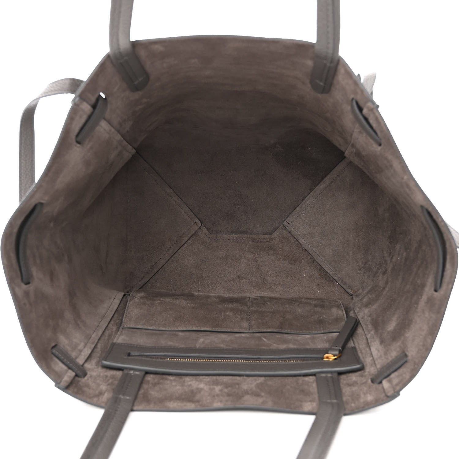 Celine Soft Grained Calfskin Small Belt Cabas Phantom Taupe 5 of 10