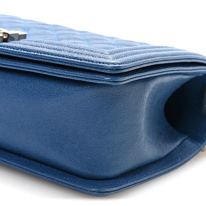 Chanel Iridescent Caviar Quilted Medium Boy Flap Blue 10 of 10