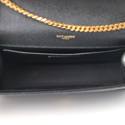 Saint Laurent Grain De Poudre Medium Classic Monogram Kate Satchel Black 4 of 8
