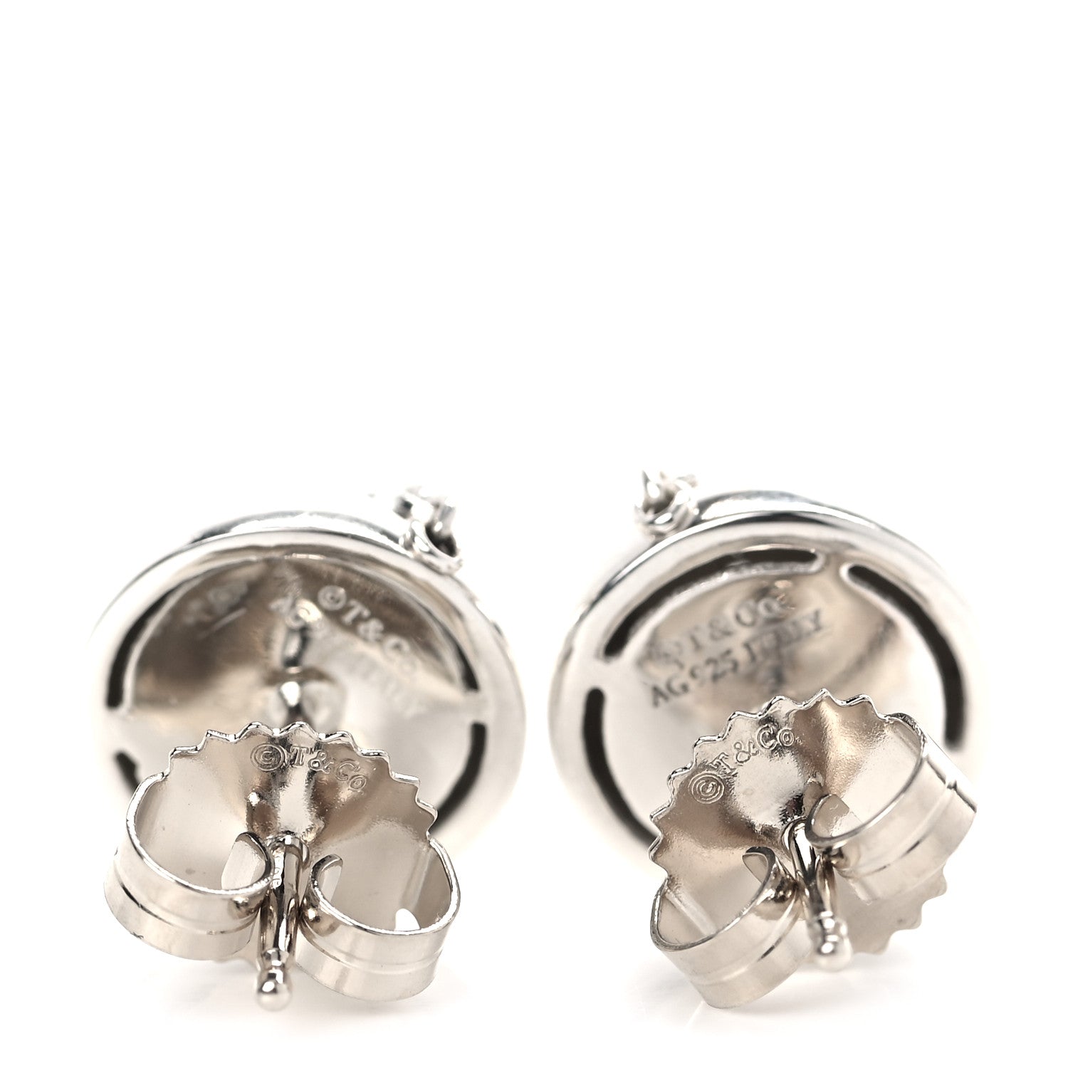 Tiffany Sterling Silver HardWear Bolt Ball Earrings 3 of 4
