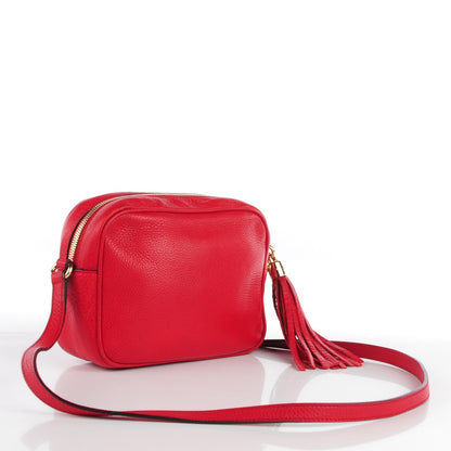Gucci Pebbled Calfskin Small Soho Disco Bag Tabasco Red 3 of 7