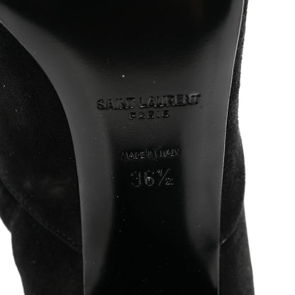 Saint Laurent Suede Babies Over The Knee Boots 36.5 Black 6 of 8