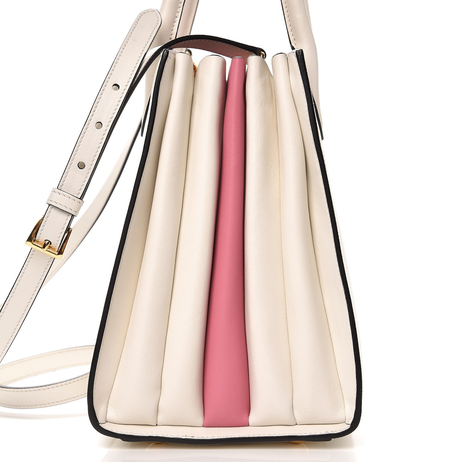 Prada Saffiano City Calf Bibliotheque Bag White Begonia 11 of 11