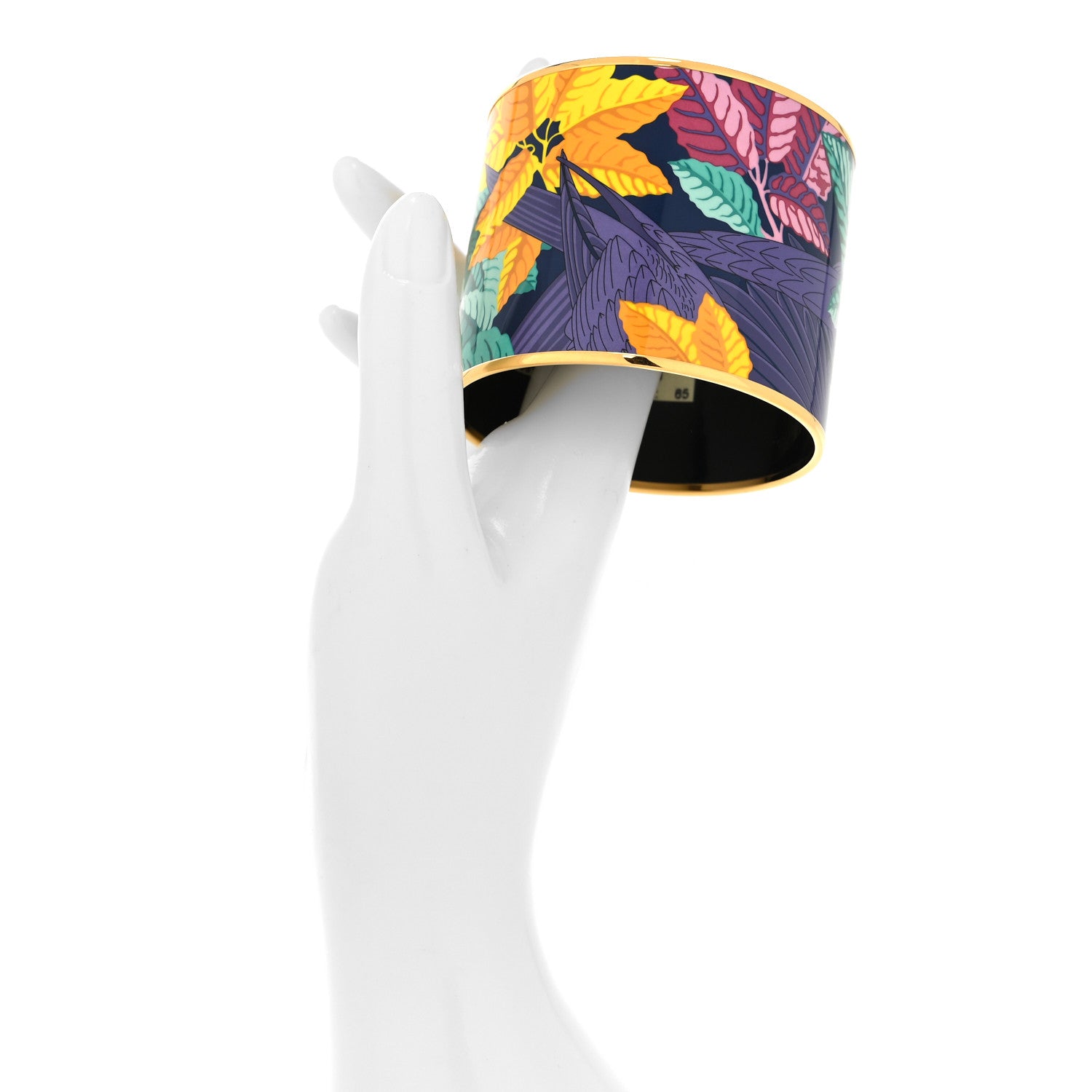 Hermes Enamel Printed Les Perroquet Mega Wide Bracelet 2 of 6