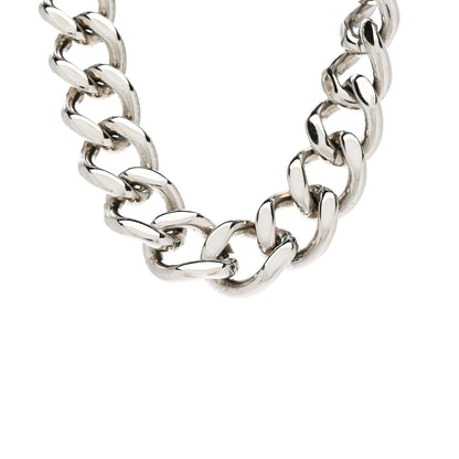 Christian Dior Brass CD Icon Chain Link Necklace Silver 4 of 6