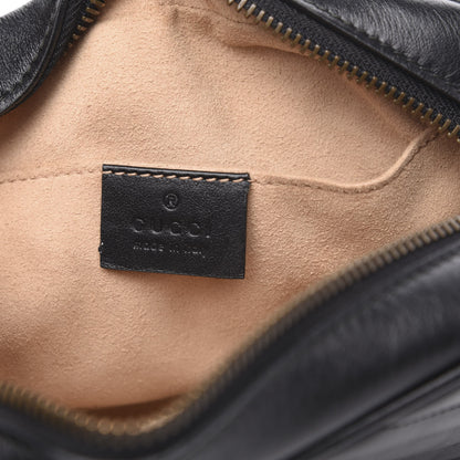 Gucci Calfskin Matelasse Mini GG Marmont Chain Shoulder Bag Black 5 of 9