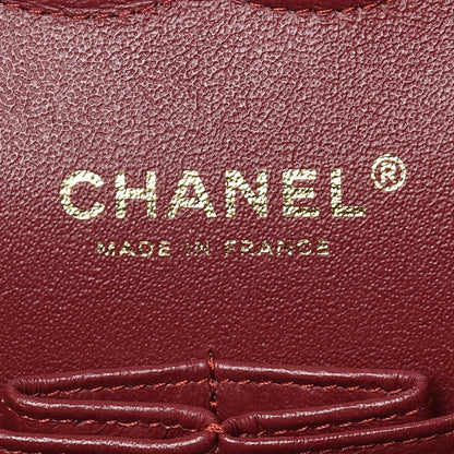 Chanel Iridescent Caviar Quilted Medium Double Flap Burgundy 9 of 10