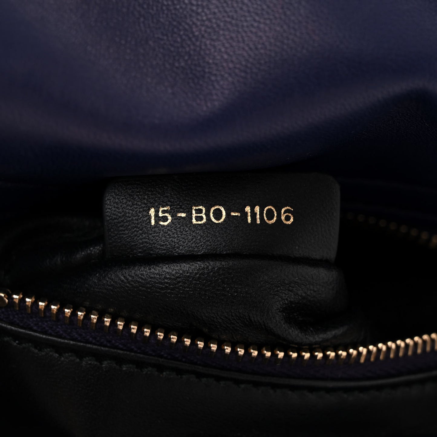 Lambskin Cannage Mini Lady Dior Navy Blue