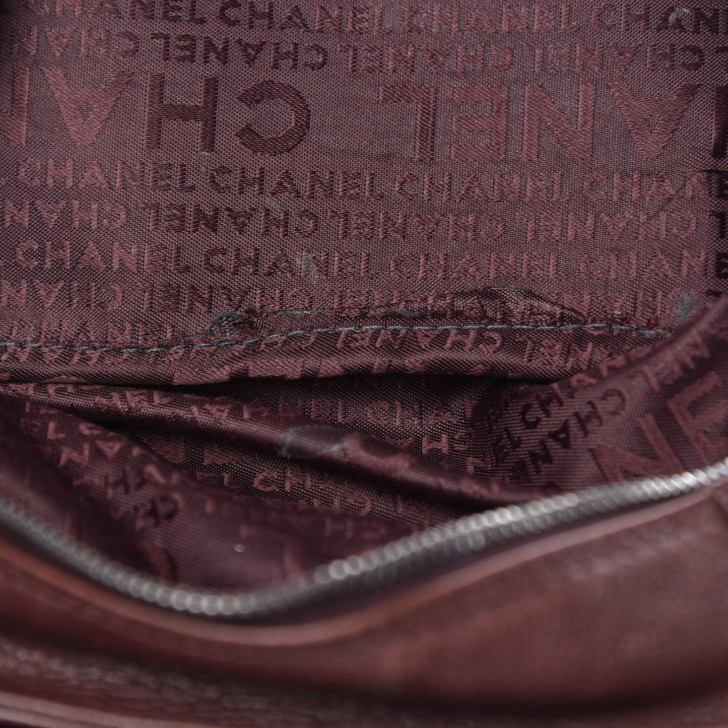 Caviar Chocolate Bar Quilted Shoulder Bag Brown