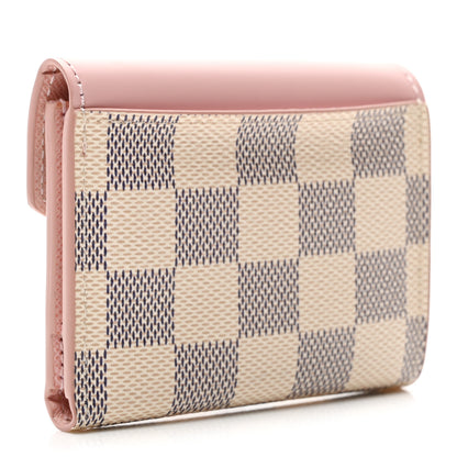 Louis Vuitton Damier Azur Zoe Wallet Rose Ballerine 3 of 6