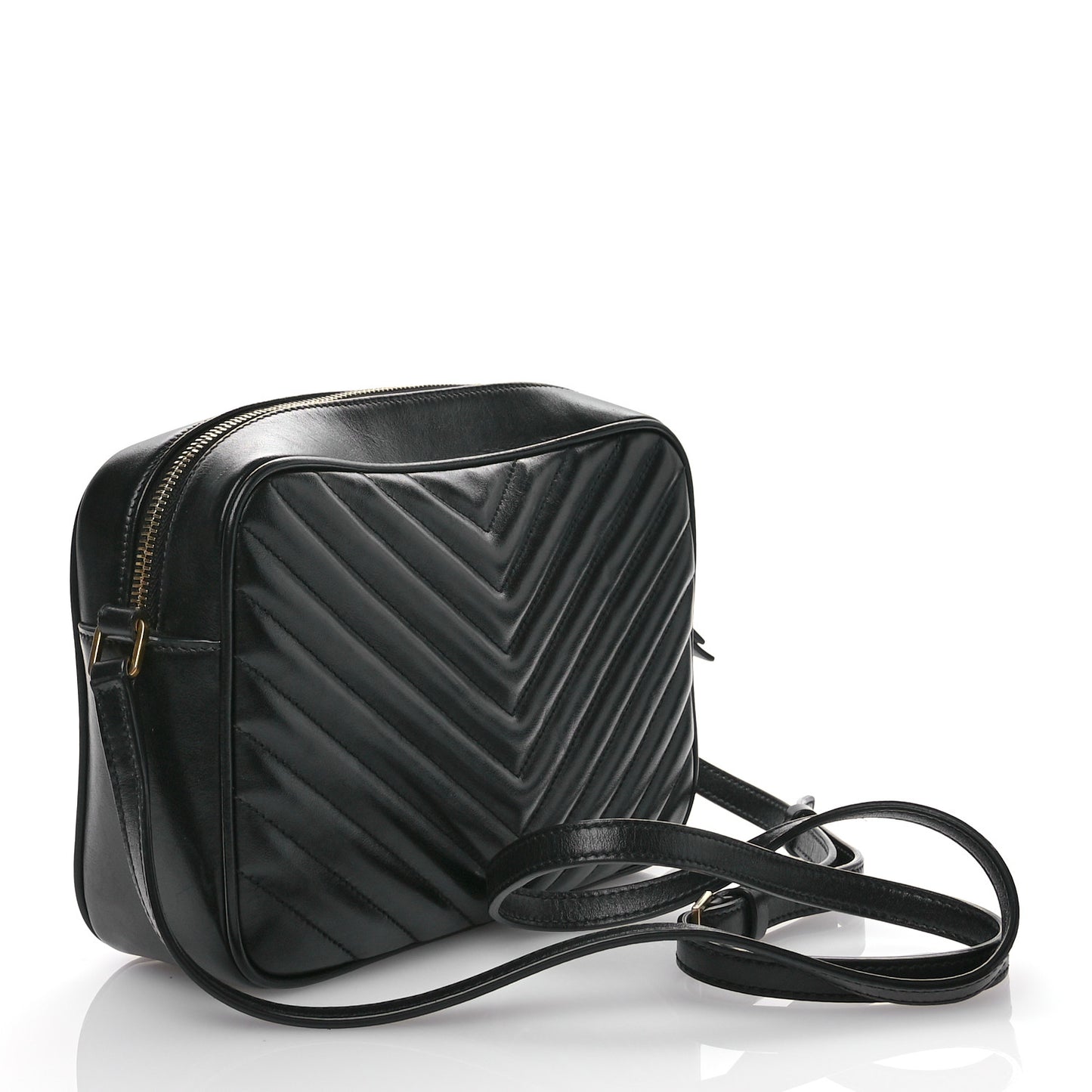 Calfskin Matelasse Monogram Lou Camera Bag Black