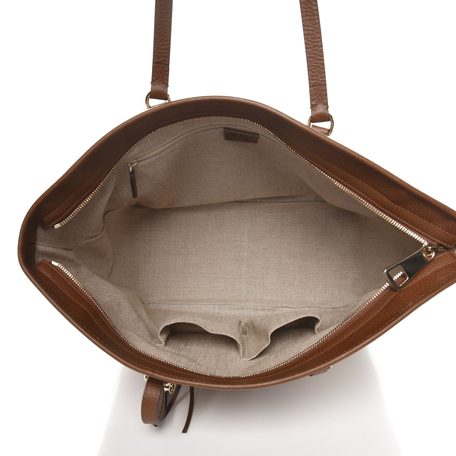 Gucci Monogram Medium Bree Zippered Tote Beige Tabacco 5 of 7