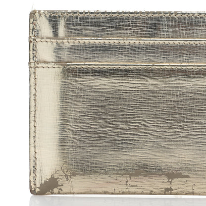 Chanel Metallic Calfskin CC Card Holder Gold 9 of 12