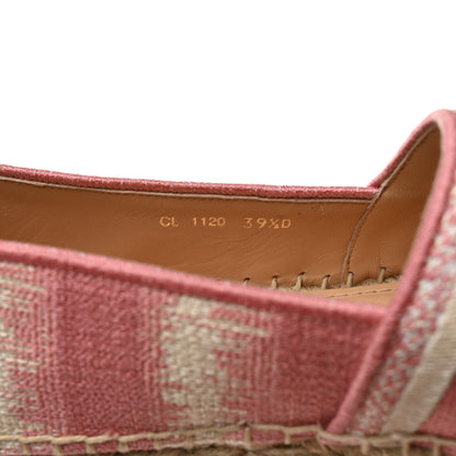 Christian Dior Cotton D-Stripes Embroidered Granville 15mm Espadrilles 39.5 Deep Nude 6 of 8