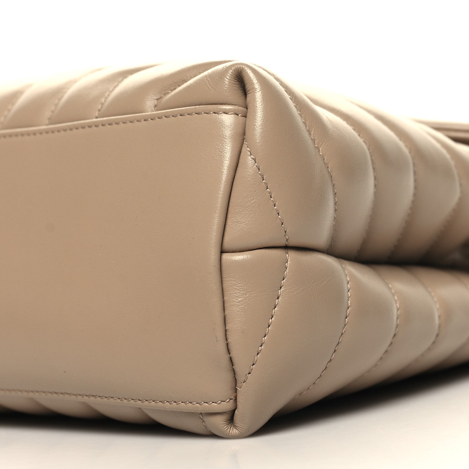 Saint Laurent Calfskin Y Quilted Monogram Medium Loulou Chain Satchel Dark Beige 10 of 10