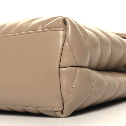 Saint Laurent Calfskin Y Quilted Monogram Medium Loulou Chain Satchel Dark Beige 10 of 10
