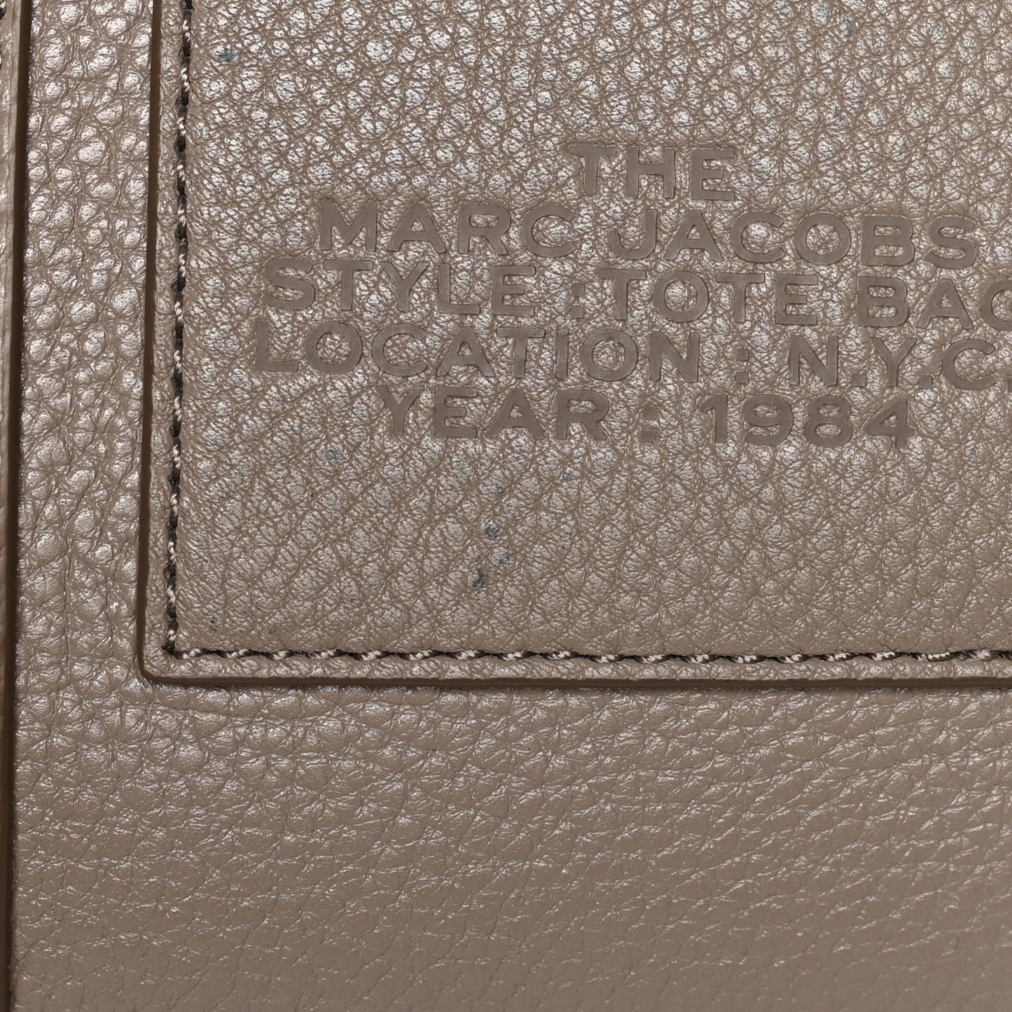 Grained Calfskin Small The Tote Bag Taupe
