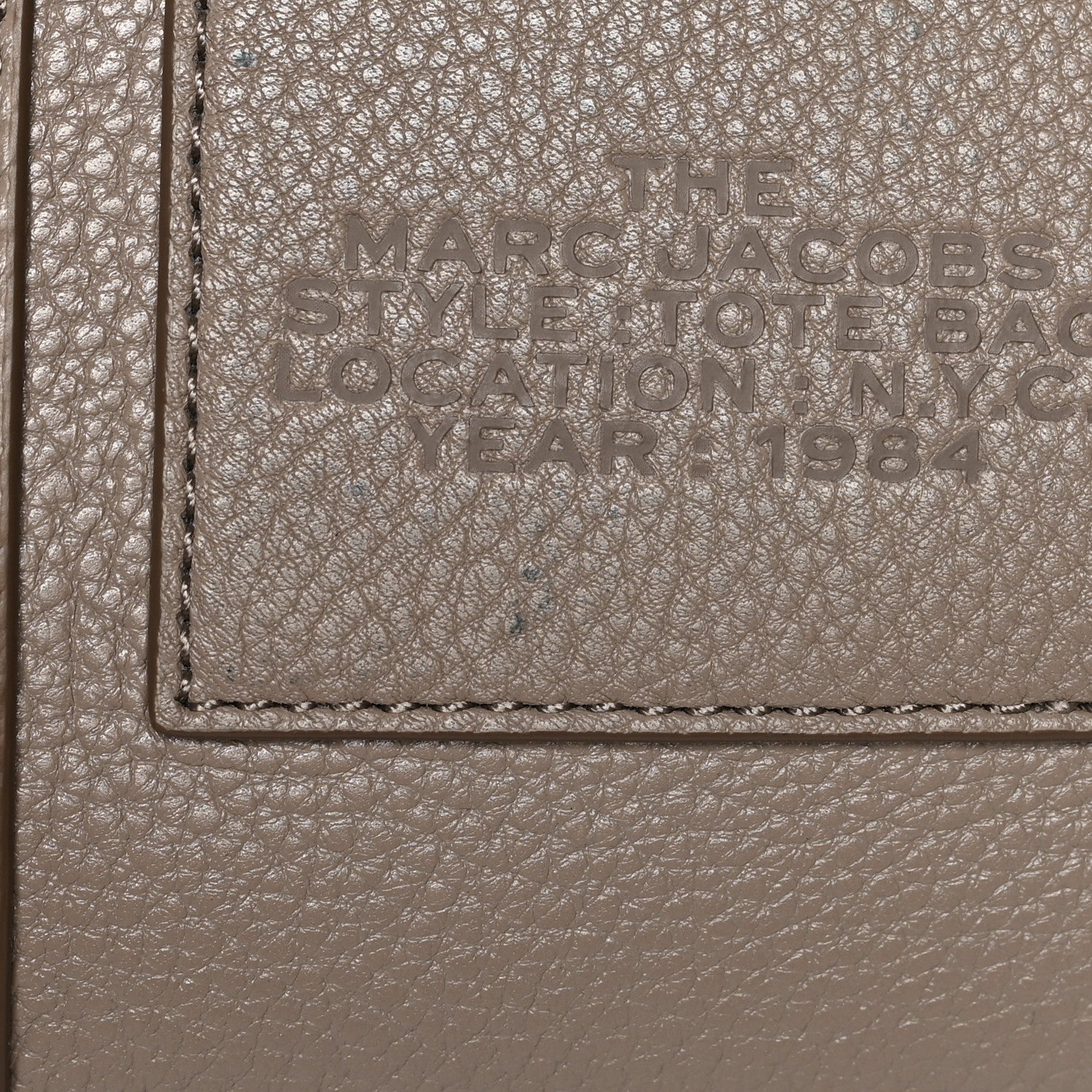 Marc Jacobs Grained Calfskin Small The Tote Bag Taupe 12 of 12