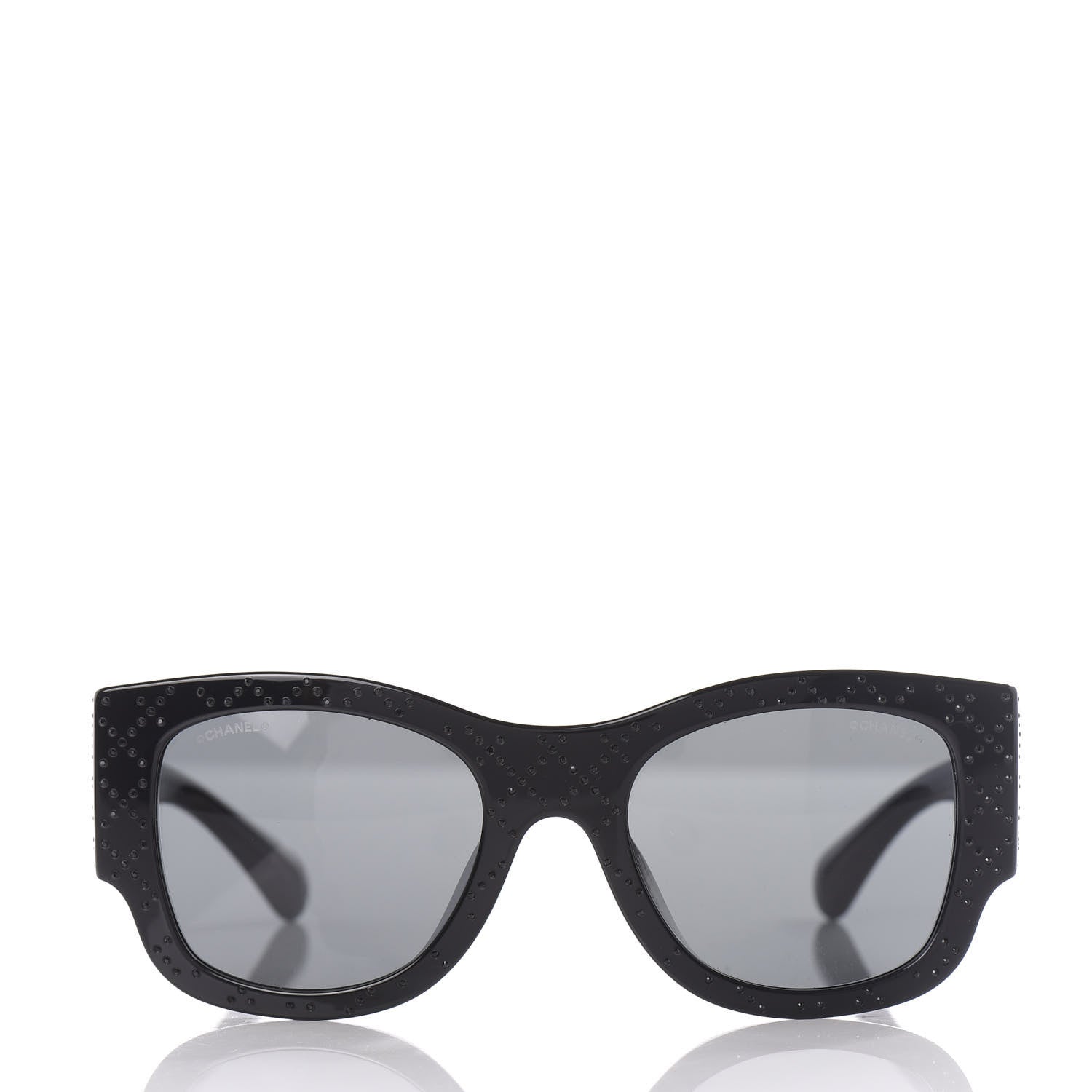 Chanel Acetate Strass Rectangle Sunglasses 5421B Black 2 of 8