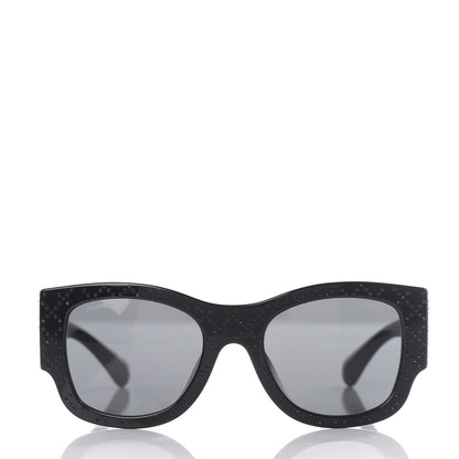 Chanel Acetate Strass Rectangle Sunglasses 5421B Black 2 of 8