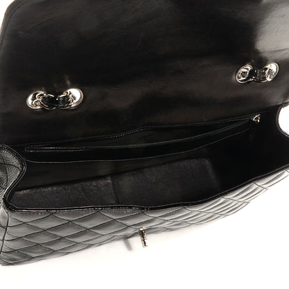 Chanel Distressed Patent Jumbo Single Flap Black 6 of 9
