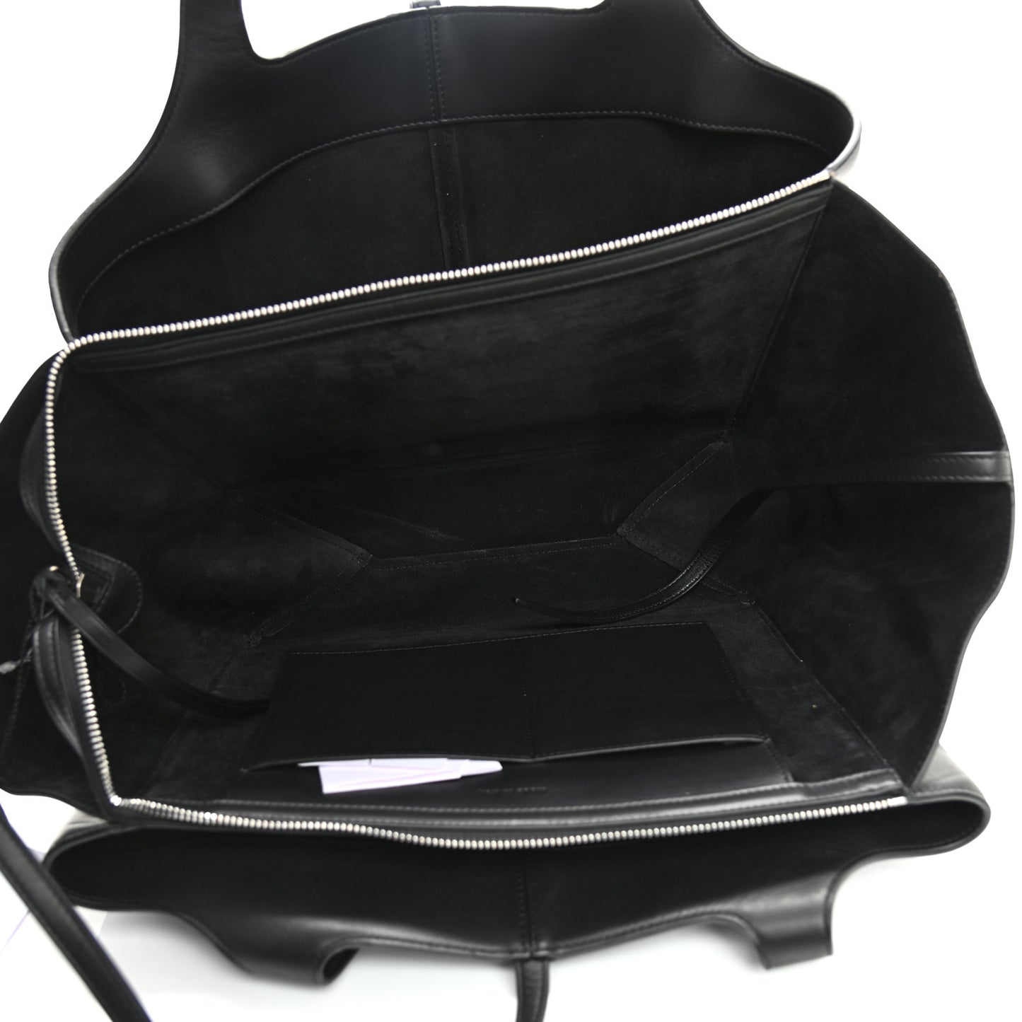 Smooth Calfskin Small Tri-Fold Shoulder Bag Black
