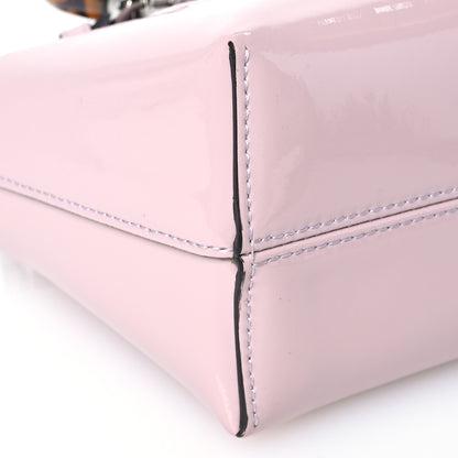 Fendi Plexiglass Logo Embossed Mini By The Way Top Handle Boston Bag Soft Berry 9 of 10