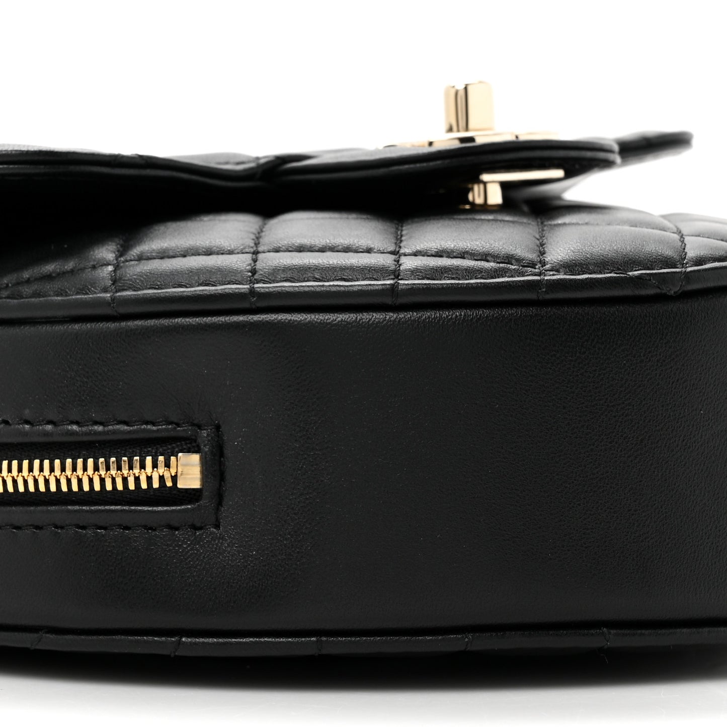 Lambskin Quilted CC In Love Heart Bag Black