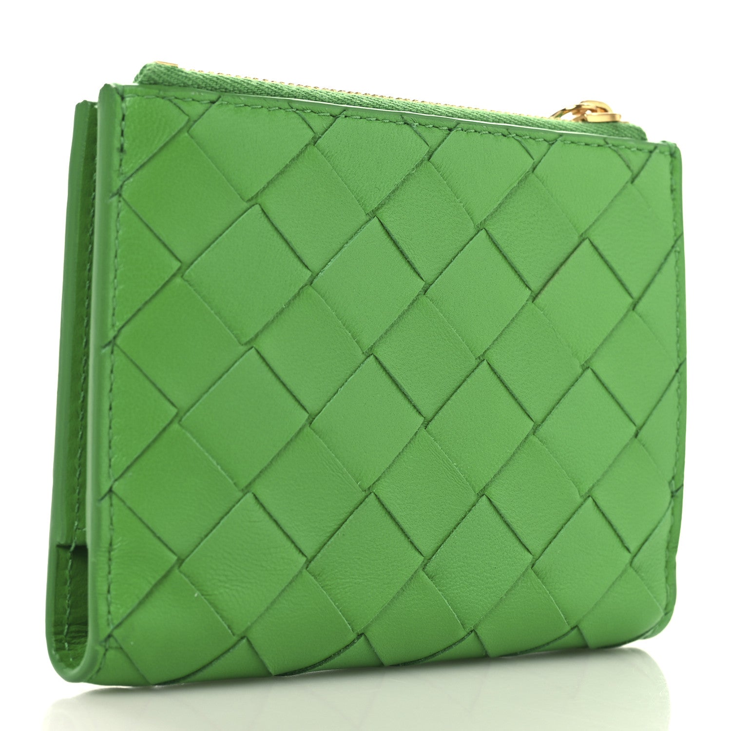 Bottega Veneta Nappa Intrecciato Small Bi-Fold Zip Wallet Parakeet 3 of 7