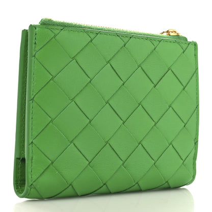 Bottega Veneta Nappa Intrecciato Small Bi-Fold Zip Wallet Parakeet 3 of 7