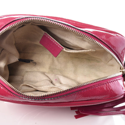 Gucci Soft Patent Small Soho Disco Bag Bright Bougainvillea 4 of 12