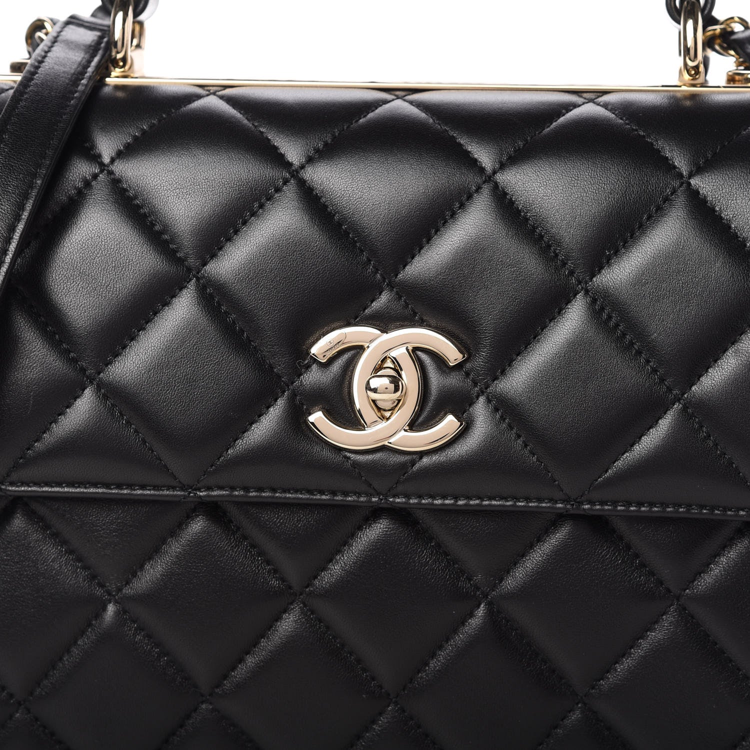 Chanel Lambskin Quilted Small Trendy CC Dual Handle Flap Bag Black 10 of 11