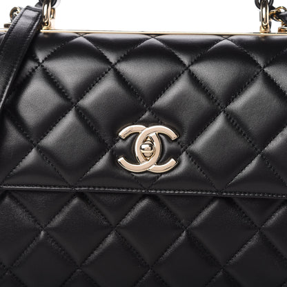 Chanel Lambskin Quilted Small Trendy CC Dual Handle Flap Bag Black 10 of 11
