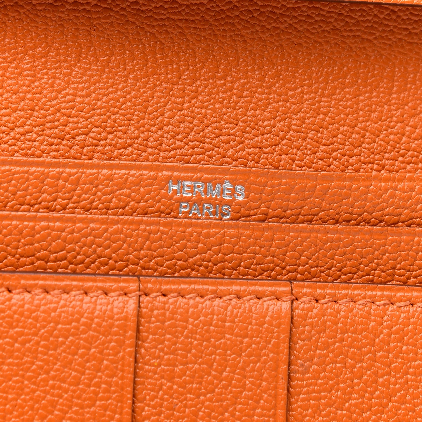Chevre Mysore Bearn Gusset Wallet Orange