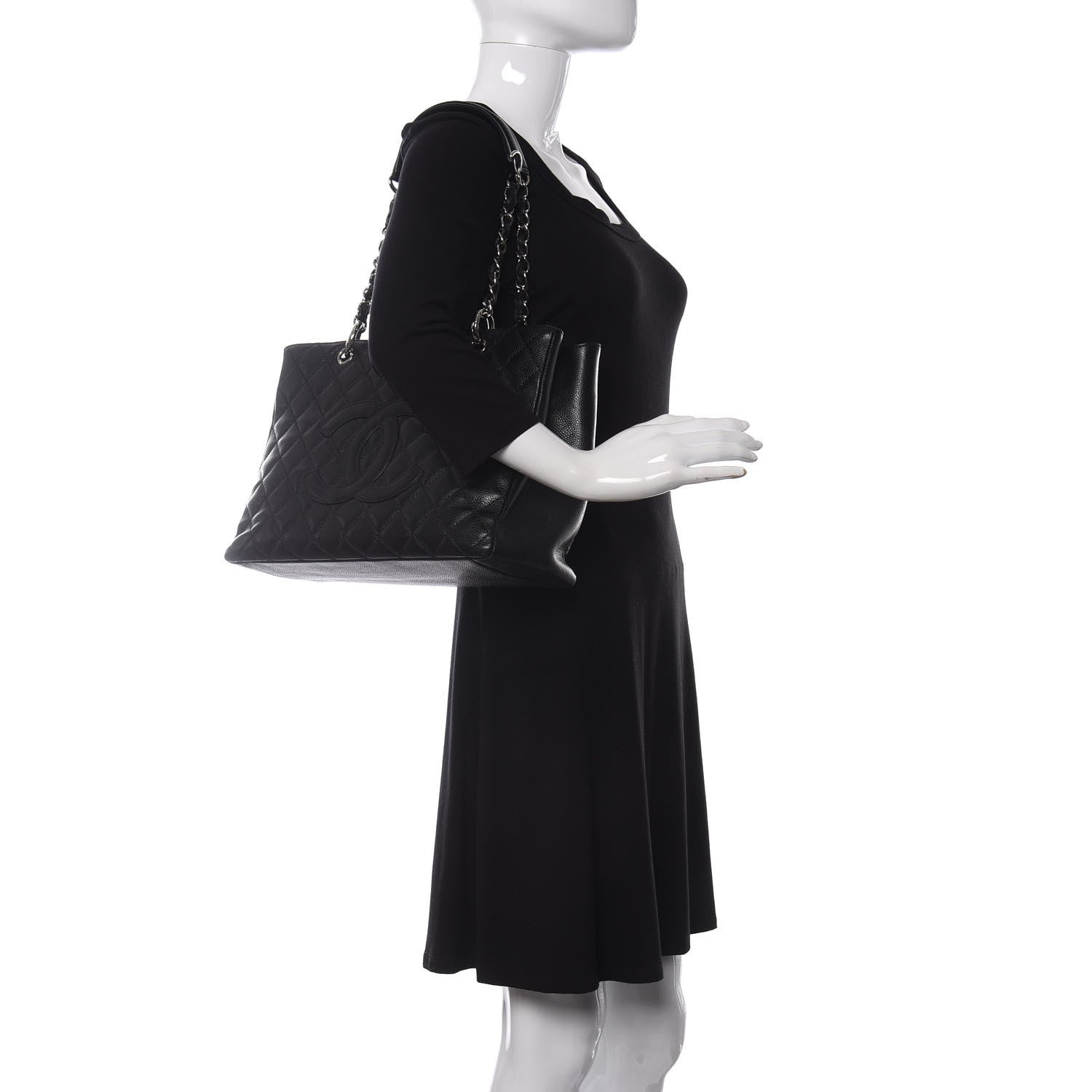 Chanel Caviar Quilted Grand Shopping Tote GST Black 2 of 10