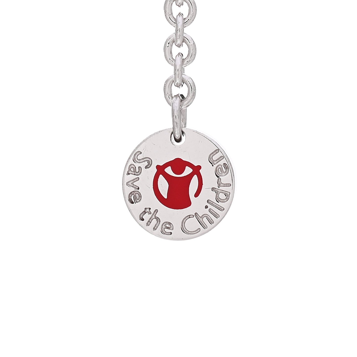 Sterling Silver Ceramic Save The Children Pendant Necklace