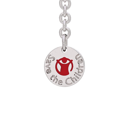 Bulgari Sterling Silver Ceramic Save The Children Pendant Necklace 6 of 9
